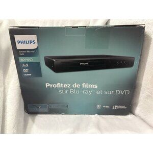 Philips Blu-Ray DVD Player Set 1080 Full HD Upscaling Dolby Audio *Model BDP1502